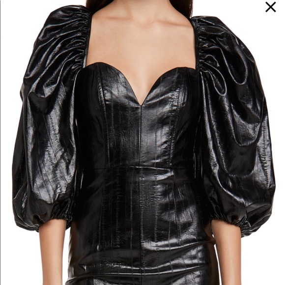 NWT rotate faux leather dress - Picture 6 of 7